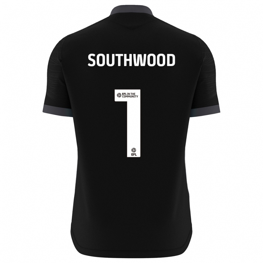 ילדים לוק סות'ווד #1 שחור לבן חולצת שוער 2025/26 חולצה קצרה