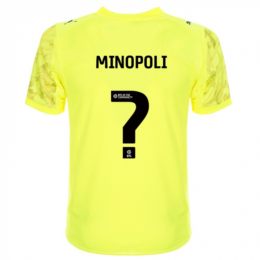 ילדים Giovanni Minopoli #0 שחור צהוב חולצת שוער 2025/26 חולצה קצרה