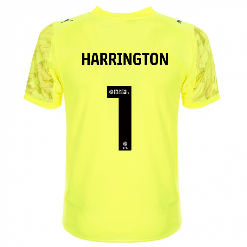 ילדים דייוויד הרינגטון #1 שחור צהוב חולצת שוער 2025/26 חולצה קצרה