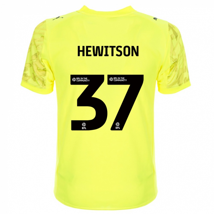 ילדים לוק יואיסון #37 שחור צהוב חולצת שוער 2025/26 חולצה קצרה