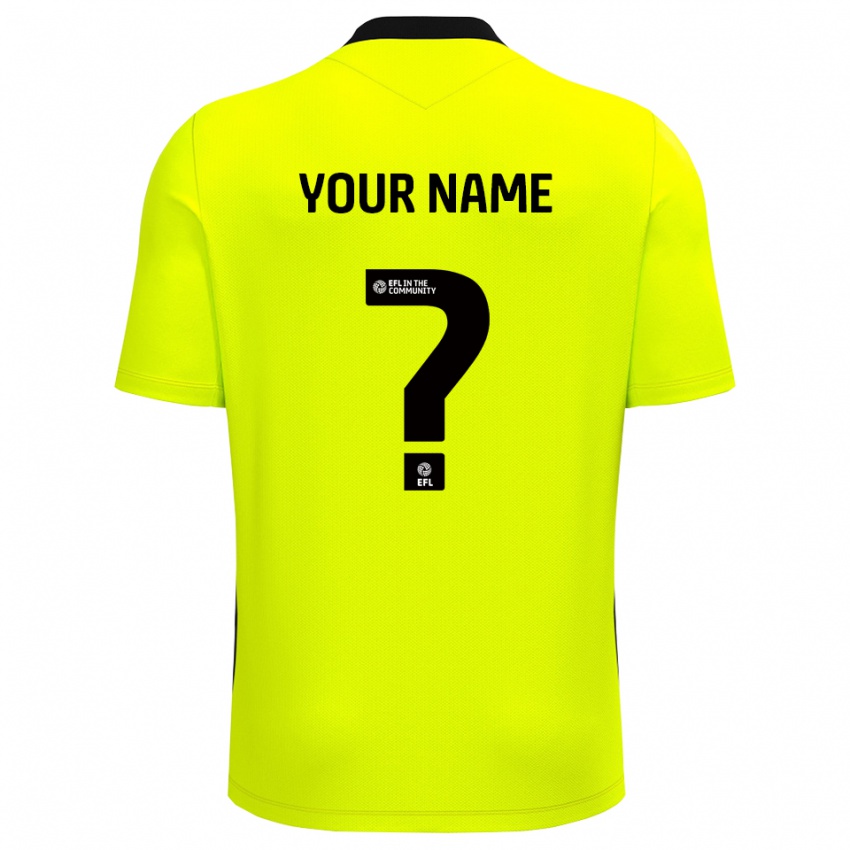 ילדים קולצ'סטר יונייטד שחור צהוב חולצת שוער 2025/26 חולצה קצרה