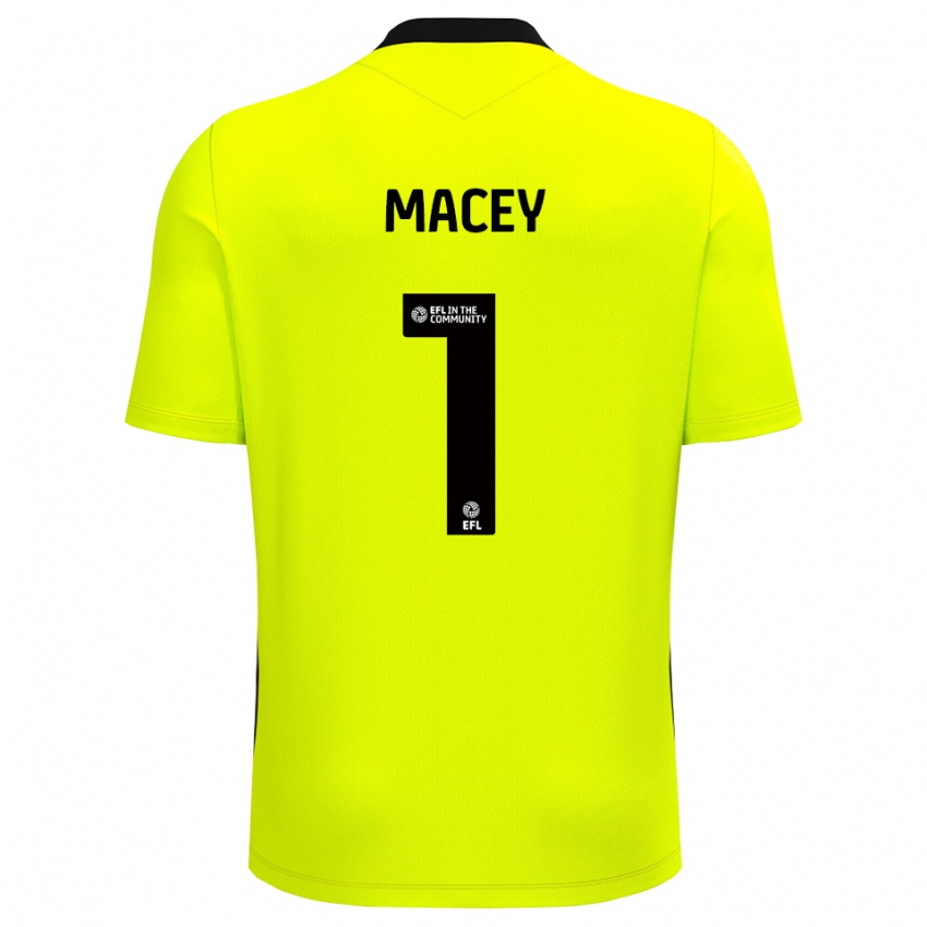 ילדים מאט מייסי #1 שחור צהוב חולצת שוער 2025/26 חולצה קצרה