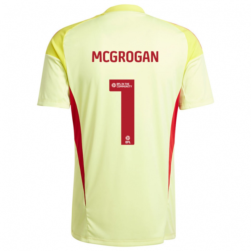 ילדים אמילי מקגרוגאן #1 צהוב חיוור חולצת שוער 2025/26 חולצה קצרה