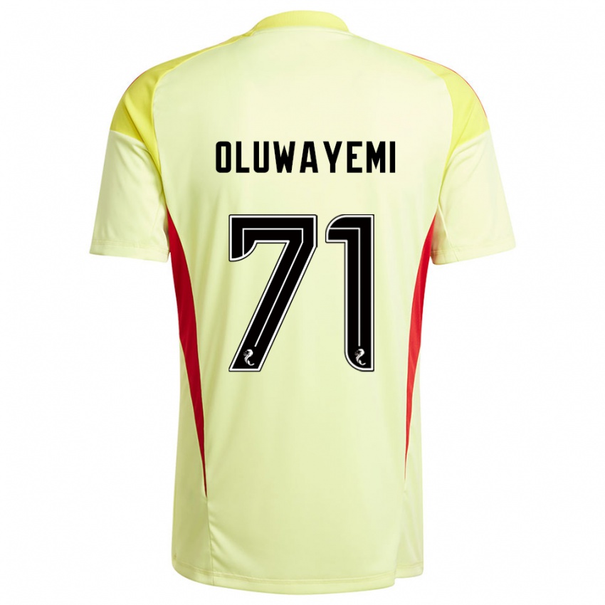 ילדים Tobi Oluwayemi #71 אדום צהוב חולצת שוער 2025/26 חולצה קצרה