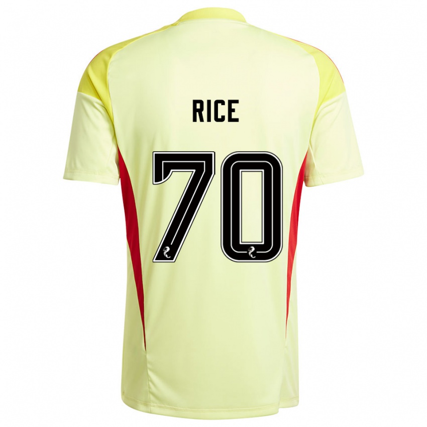 ילדים איידן רייס #70 אדום צהוב חולצת שוער 2025/26 חולצה קצרה