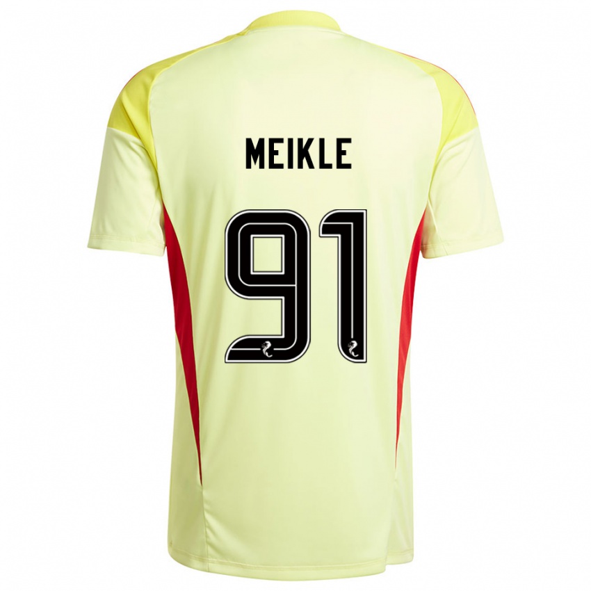 ילדים ג׳יימי מייקל #91 אדום צהוב חולצת שוער 2025/26 חולצה קצרה