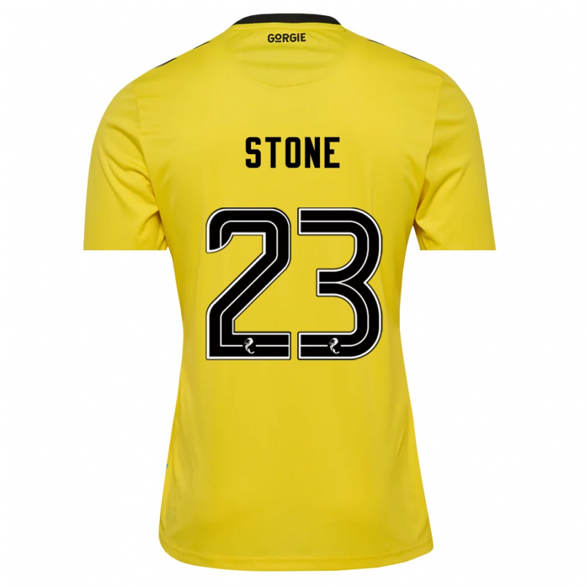 ילדים Harry Stone #23 שחור אדום צהוב חולצת שוער 2025/26 חולצה קצרה