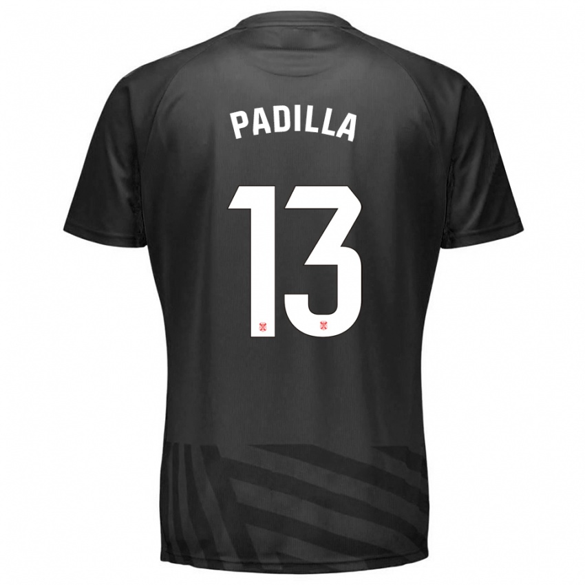 ילדים Alejandro Padilla #13 אפור שחור חולצת שוער 2025/26 חולצה קצרה