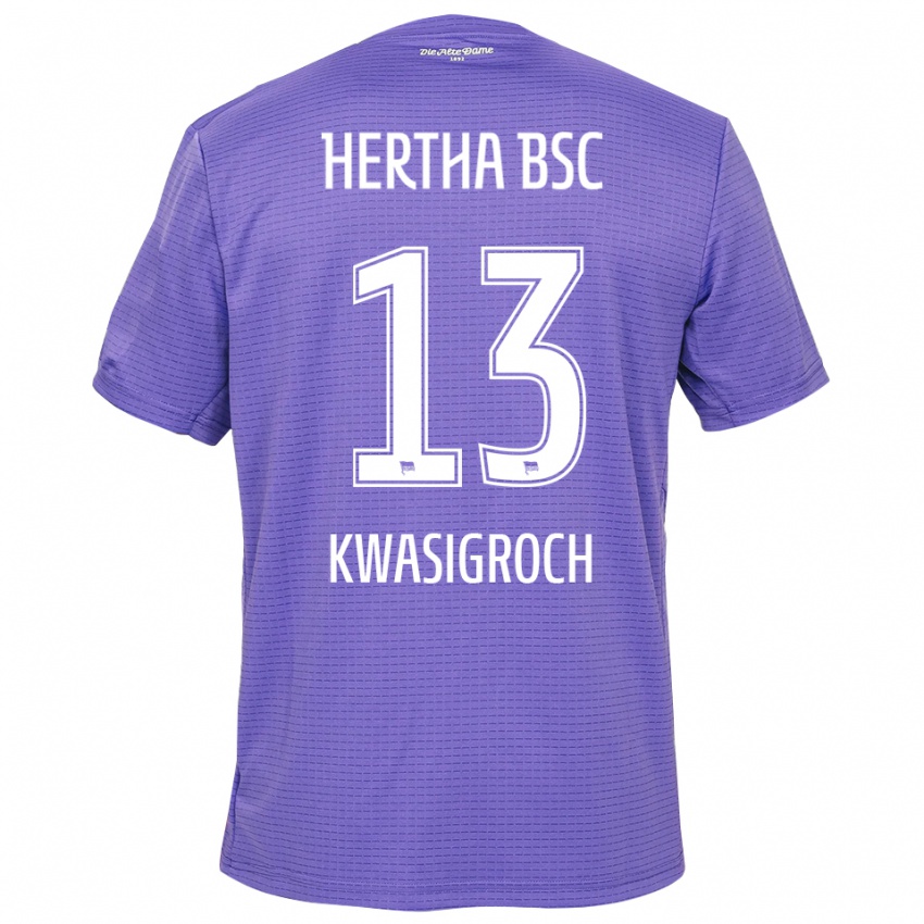 ילדים רוברט קוואסיגרוך #13 סגול לבן חולצת שוער 2025/26 חולצה קצרה