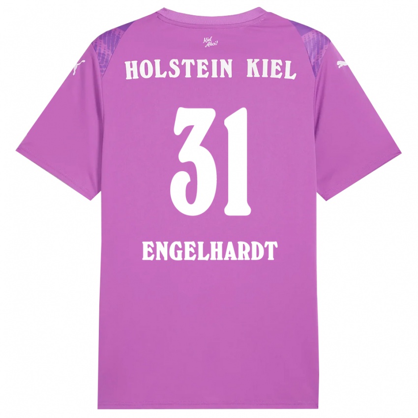 ילדים מרסל אנגלהרדט #31 סגול לבן חולצת שוער 2025/26 חולצה קצרה