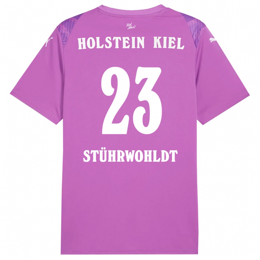 ילדים טימון סטורווהלדט #23 סגול לבן חולצת שוער 2025/26 חולצה קצרה