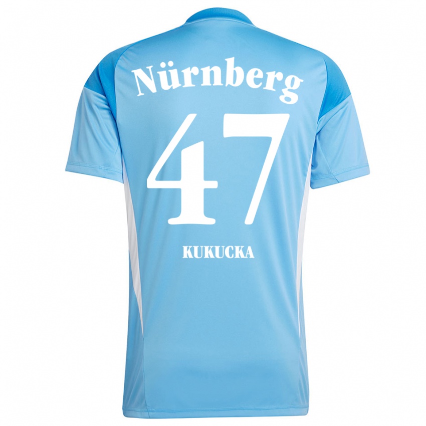 ילדים מיכל קוקוצ'קה #47 תכלת לבן חולצת שוער 2025/26 חולצה קצרה