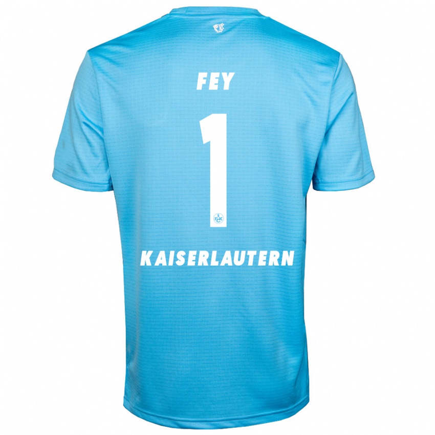 ילדים Tyler Fey #1 תכלת לבן חולצת שוער 2025/26 חולצה קצרה