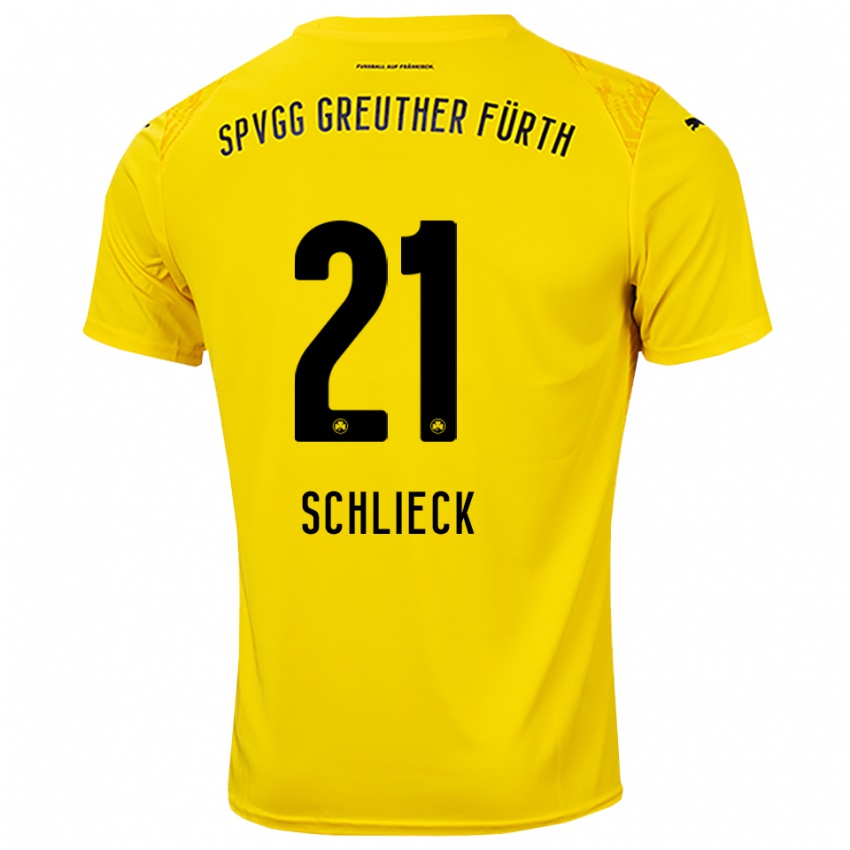 ילדים טימו שליק #21 צהוב שחור חולצת שוער 2025/26 חולצה קצרה