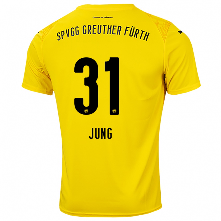 ילדים סבסטיאן יונג #31 צהוב שחור חולצת שוער 2025/26 חולצה קצרה