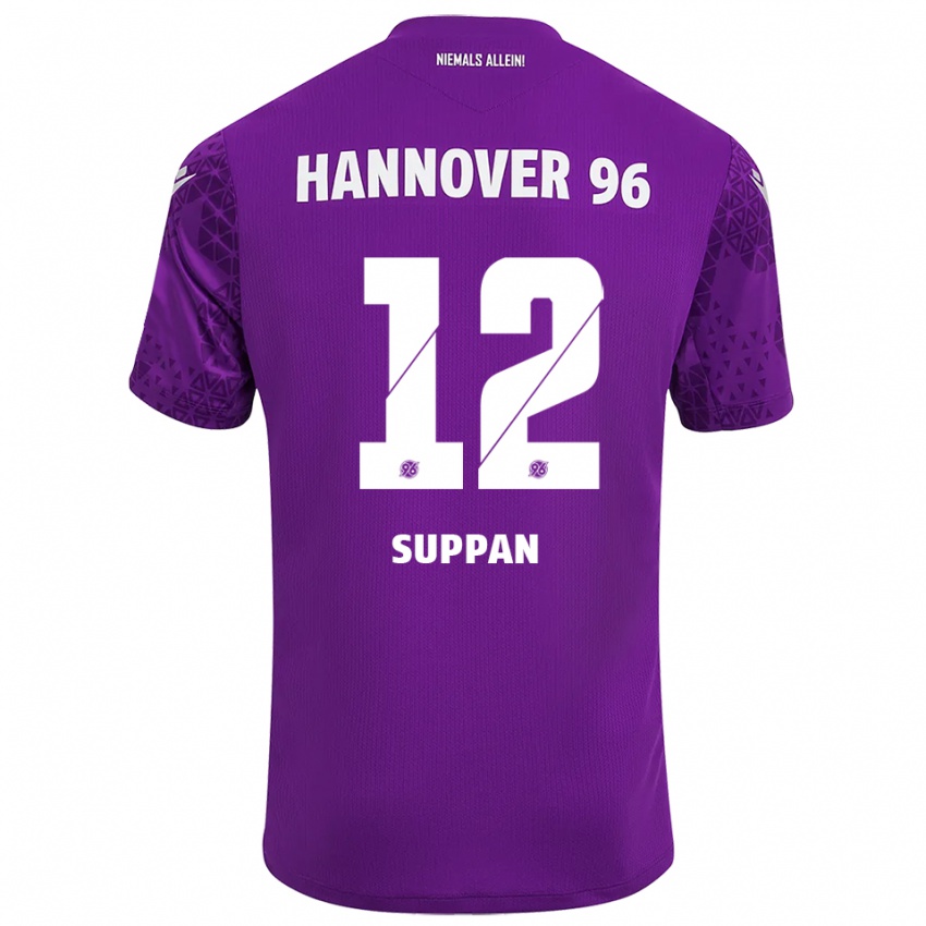 ילדים יאניק סופאן #12 סגול לבן חולצת שוער 2025/26 חולצה קצרה