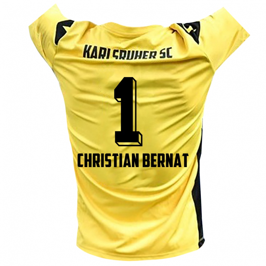 ילדים האנס כריסטיאן ברנאט #1 צהוב שחור חולצת שוער 2025/26 חולצה קצרה