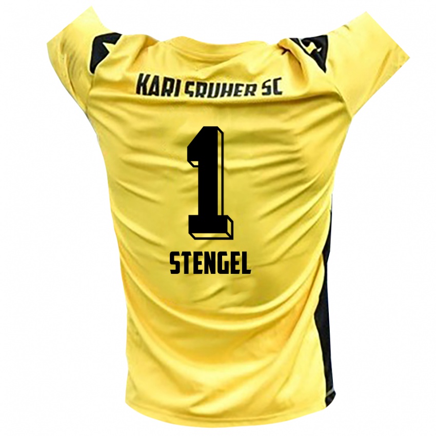 ילדים Konstantin Stengel #1 צהוב שחור חולצת שוער 2025/26 חולצה קצרה