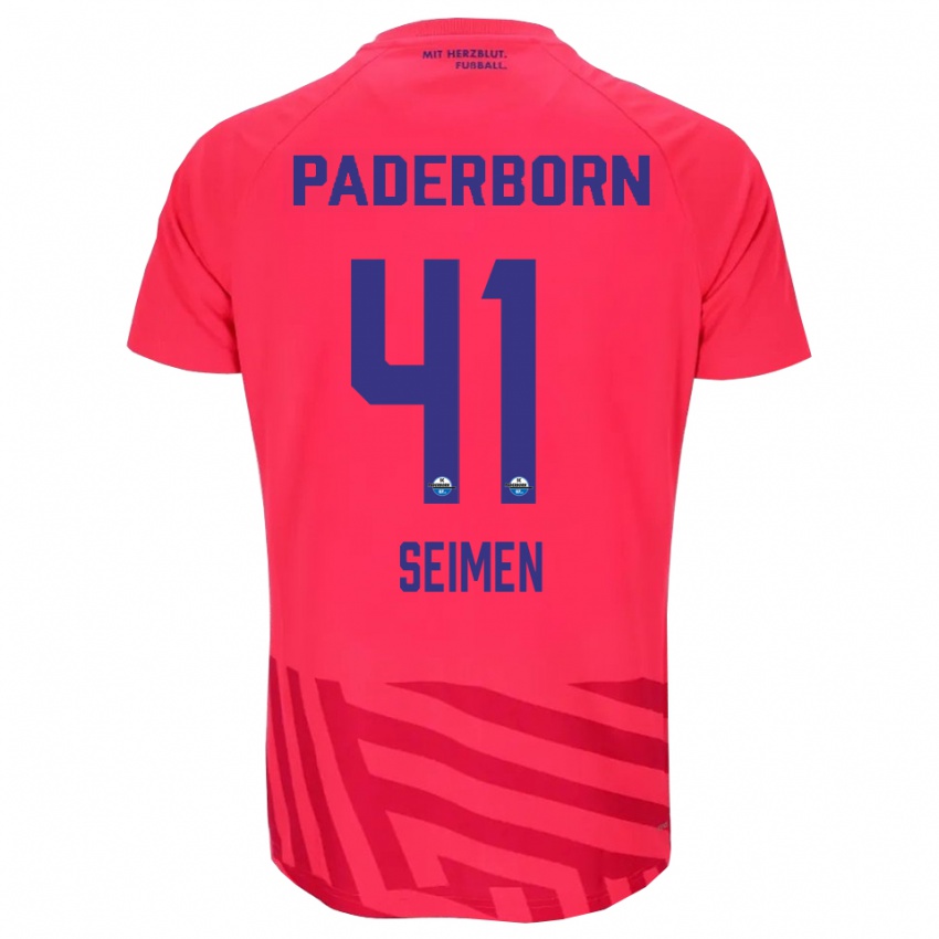 ילדים דניס זיימן #41 אדום שחור חולצת שוער 2025/26 חולצה קצרה