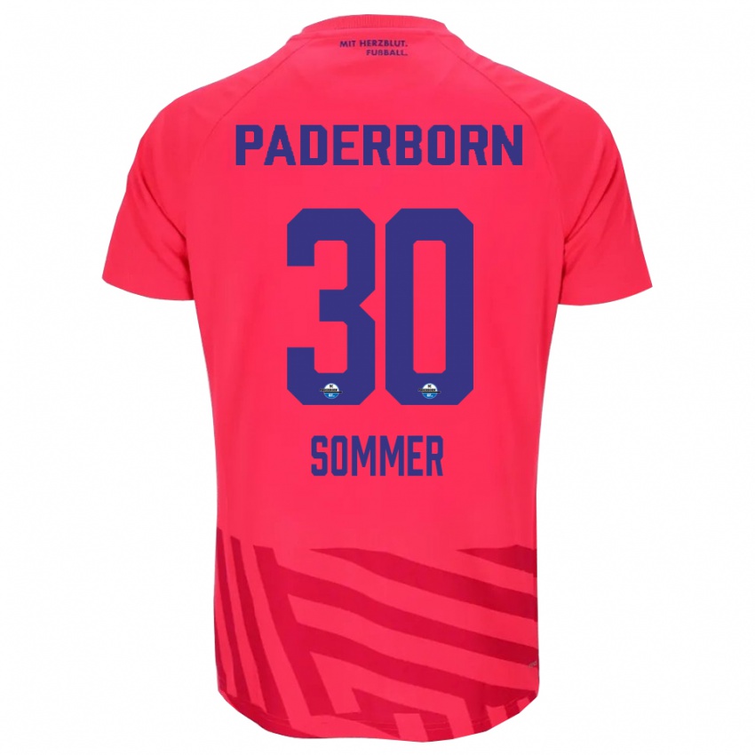 ילדים Konstantin Sommer #30 אדום שחור חולצת שוער 2025/26 חולצה קצרה