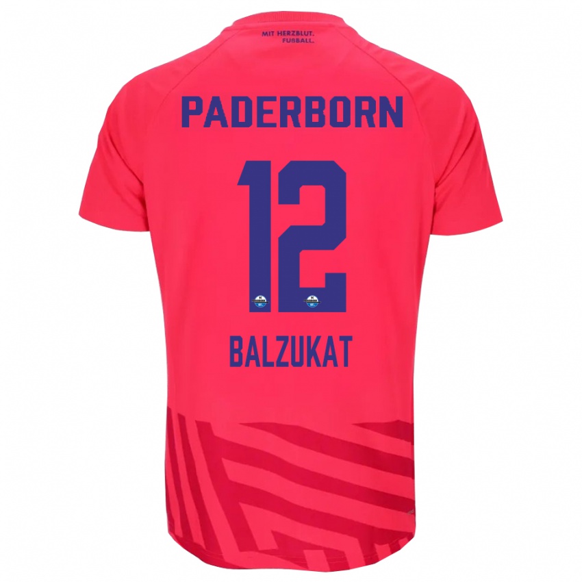 ילדים Jens Balzukat #12 אדום שחור חולצת שוער 2025/26 חולצה קצרה