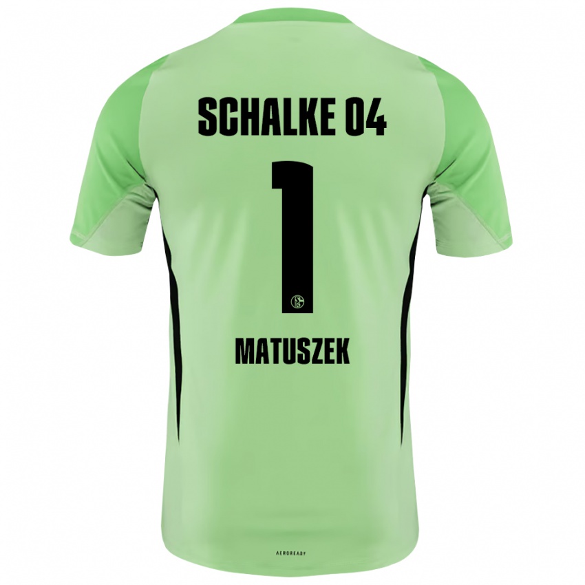 ילדים יוליה מטושק #1 ירוק בהיר שחור חולצת שוער 2025/26 חולצה קצרה