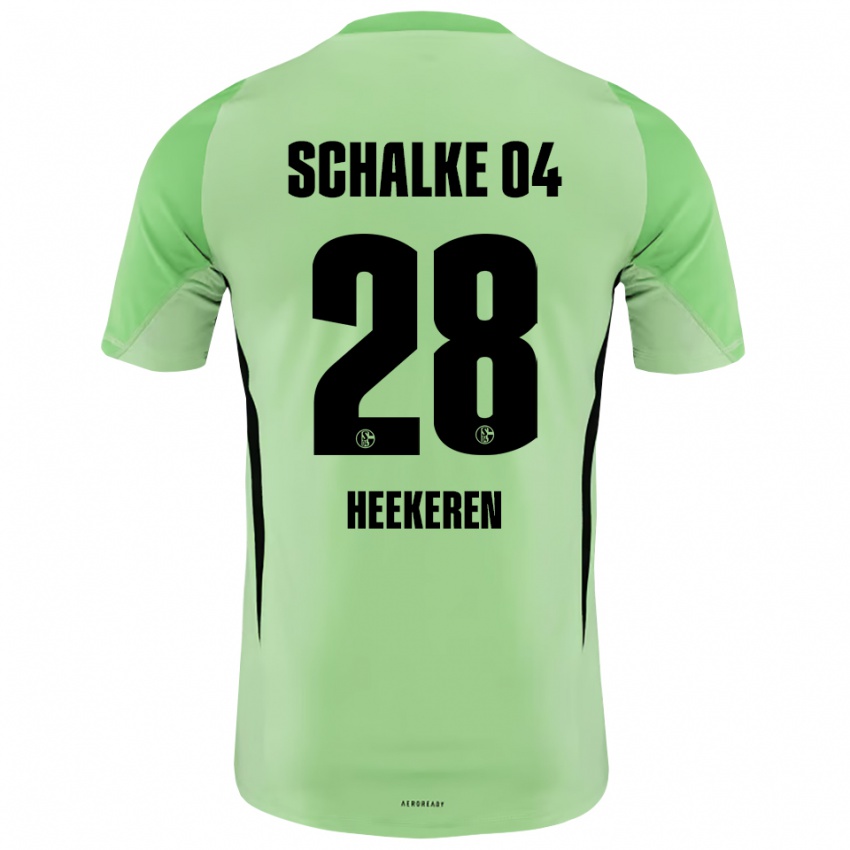 ילדים ג׳אסטין היקרן #28 ירוק בהיר שחור חולצת שוער 2025/26 חולצה קצרה