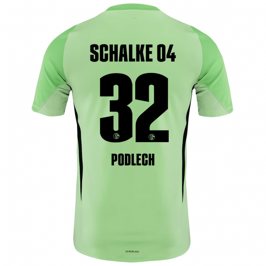 ילדים לוקה פודלך #32 ירוק בהיר שחור חולצת שוער 2025/26 חולצה קצרה