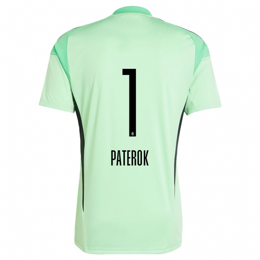 ילדים טים פטרוק #1 ירוק בהיר שחור חולצת שוער 2025/26 חולצה קצרה