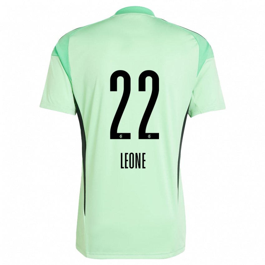 ילדים Vincent Leone #22 ירוק בהיר שחור חולצת שוער 2025/26 חולצה קצרה