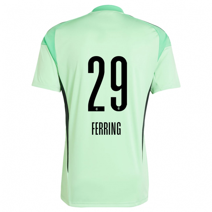 ילדים יוהנס פרינג #29 ירוק בהיר שחור חולצת שוער 2025/26 חולצה קצרה
