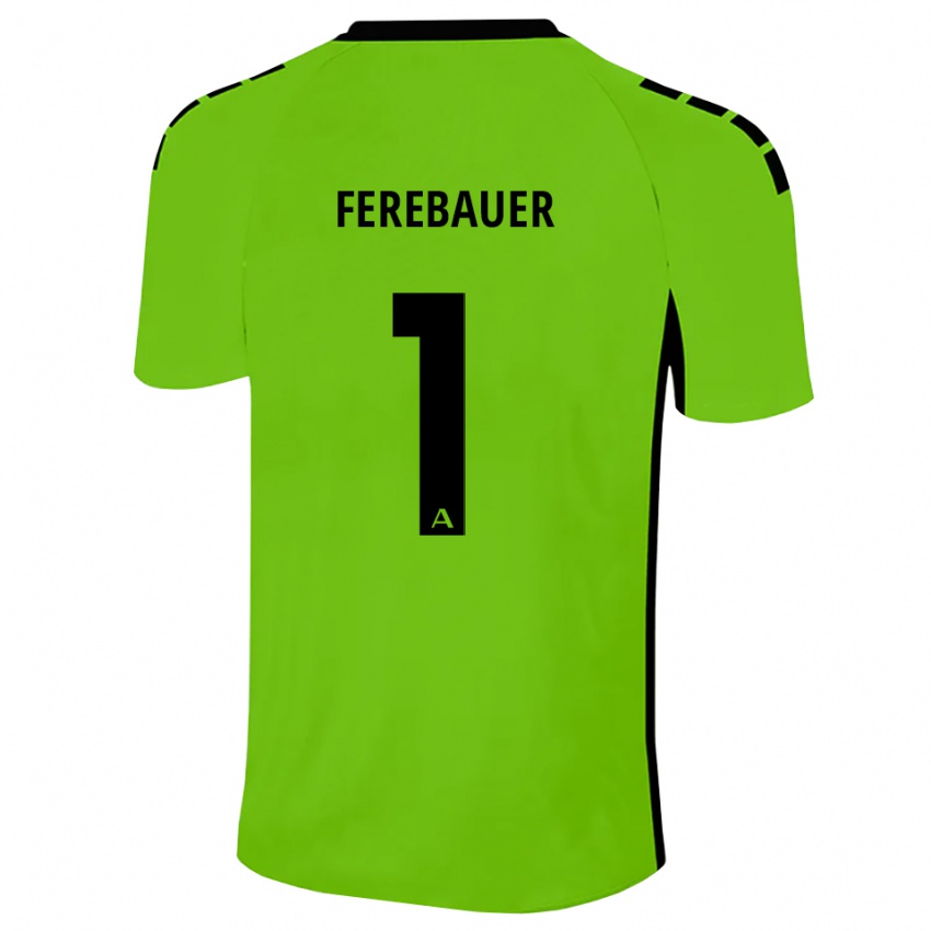 ילדים Philipp Ferebauer #1 ירוק דשא שחור חולצת שוער 2025/26 חולצה קצרה