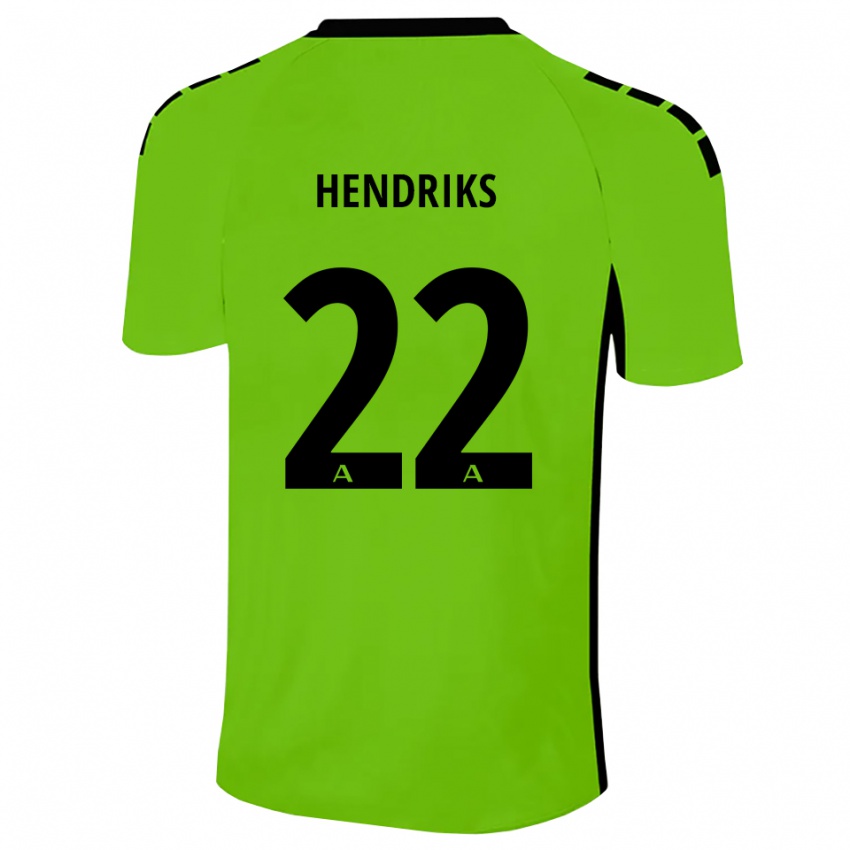 ילדים Tom Hendriks #22 ירוק דשא שחור חולצת שוער 2025/26 חולצה קצרה