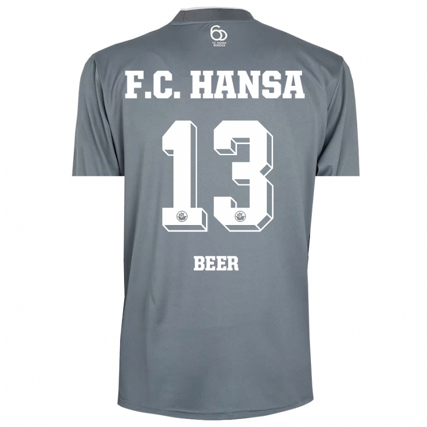 ילדים דריאן בר #13 אפור בהיר לבן חולצת שוער 2025/26 חולצה קצרה