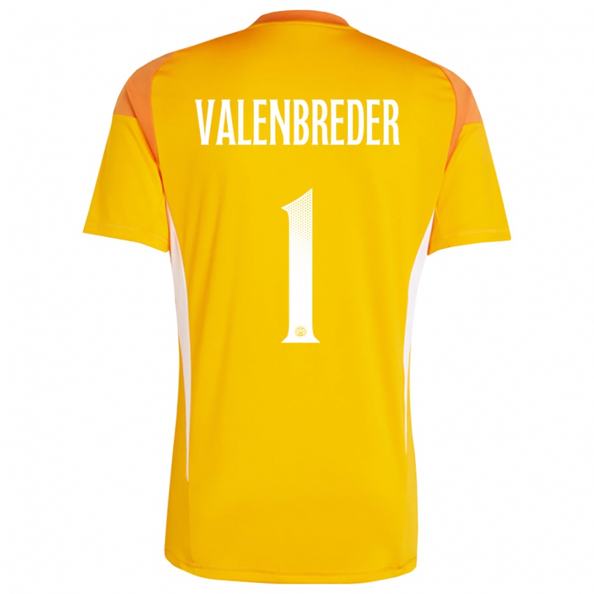 ילדים Frederik Valenbreder #1 כתום לבן חולצת שוער 2025/26 חולצה קצרה