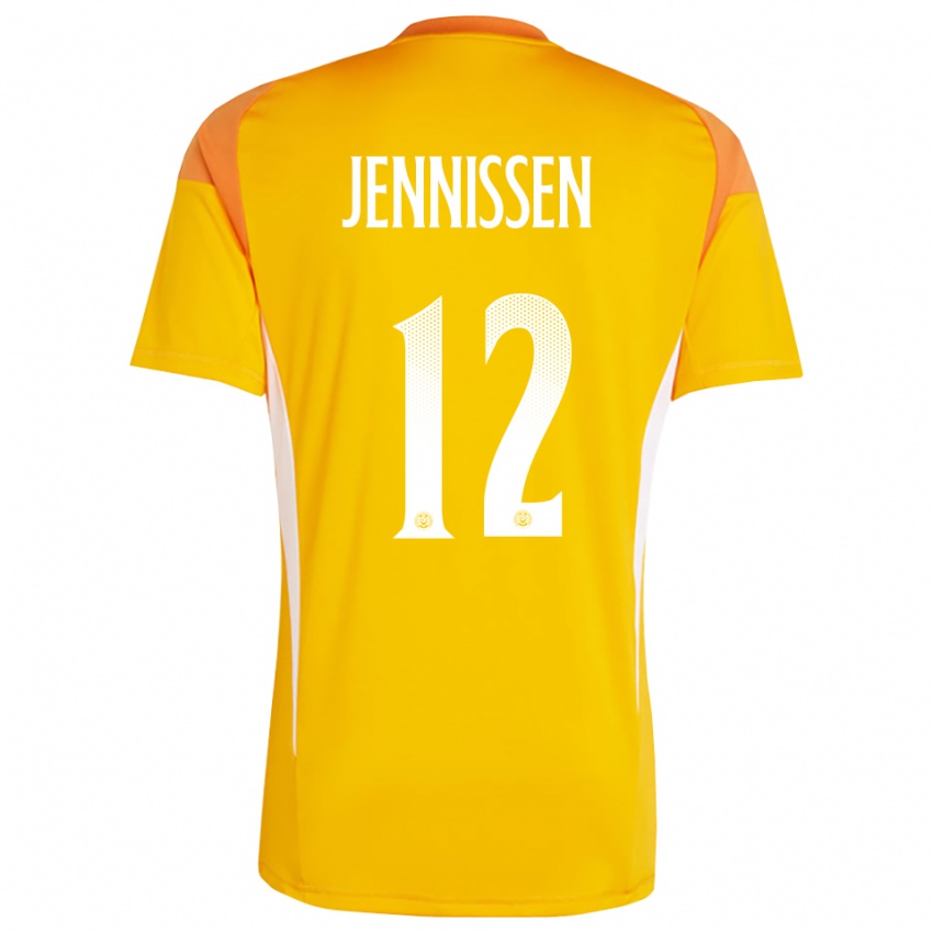 ילדים לורנץ יניסן #12 כתום לבן חולצת שוער 2025/26 חולצה קצרה