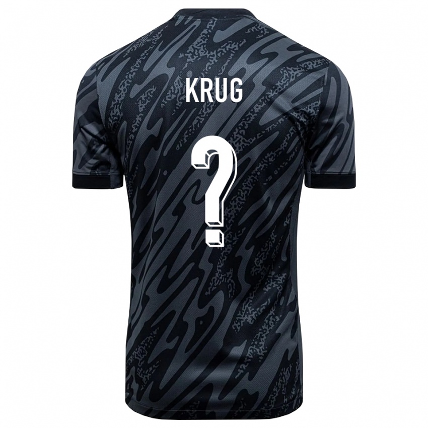 ילדים Jannis Krug #0 שחור אפור חולצת שוער 2025/26 חולצה קצרה