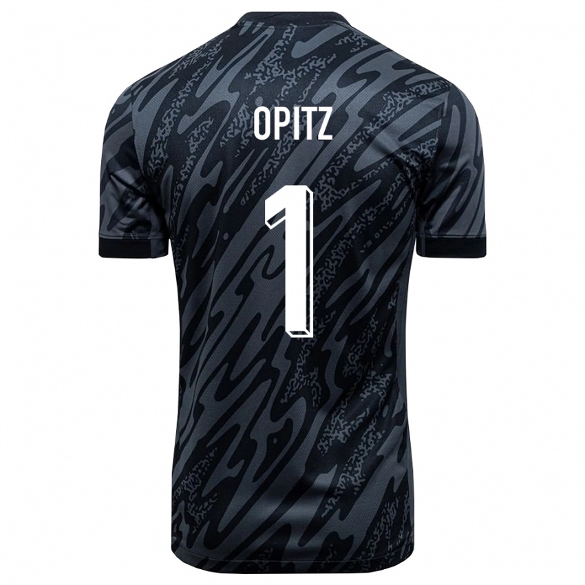 ילדים Tom Opitz #1 שחור אפור חולצת שוער 2025/26 חולצה קצרה