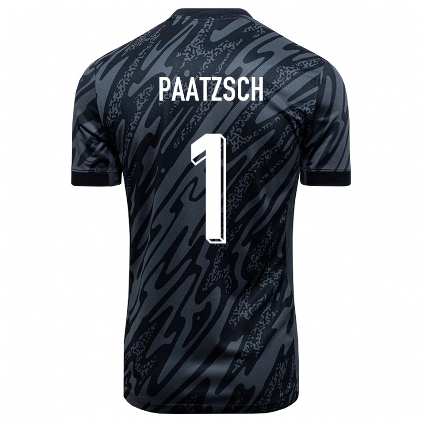 ילדים Pascal Paatzsch #1 שחור אפור חולצת שוער 2025/26 חולצה קצרה