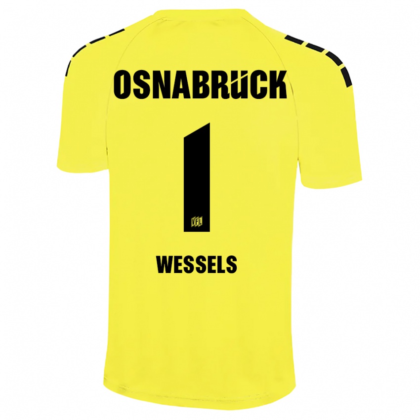 ילדים פליקס וסלס #1 צהוב שחור חולצת שוער 2025/26 חולצה קצרה