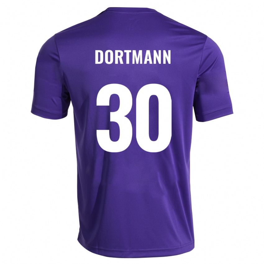 ילדים ניקלס דורטמן #30 סגול לבן חולצת שוער 2025/26 חולצה קצרה