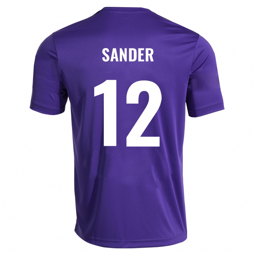 ילדים Anton Sander #12 סגול לבן חולצת שוער 2025/26 חולצה קצרה