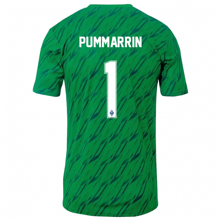 ילדים Kritsana Pummarrin #1 ירוק לבן חולצת שוער 2025/26 חולצה קצרה