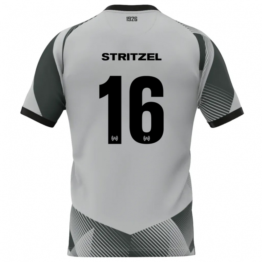 ילדים פלוריאן שטריצל #16 אפור בהיר לבן חולצת שוער 2025/26 חולצה קצרה