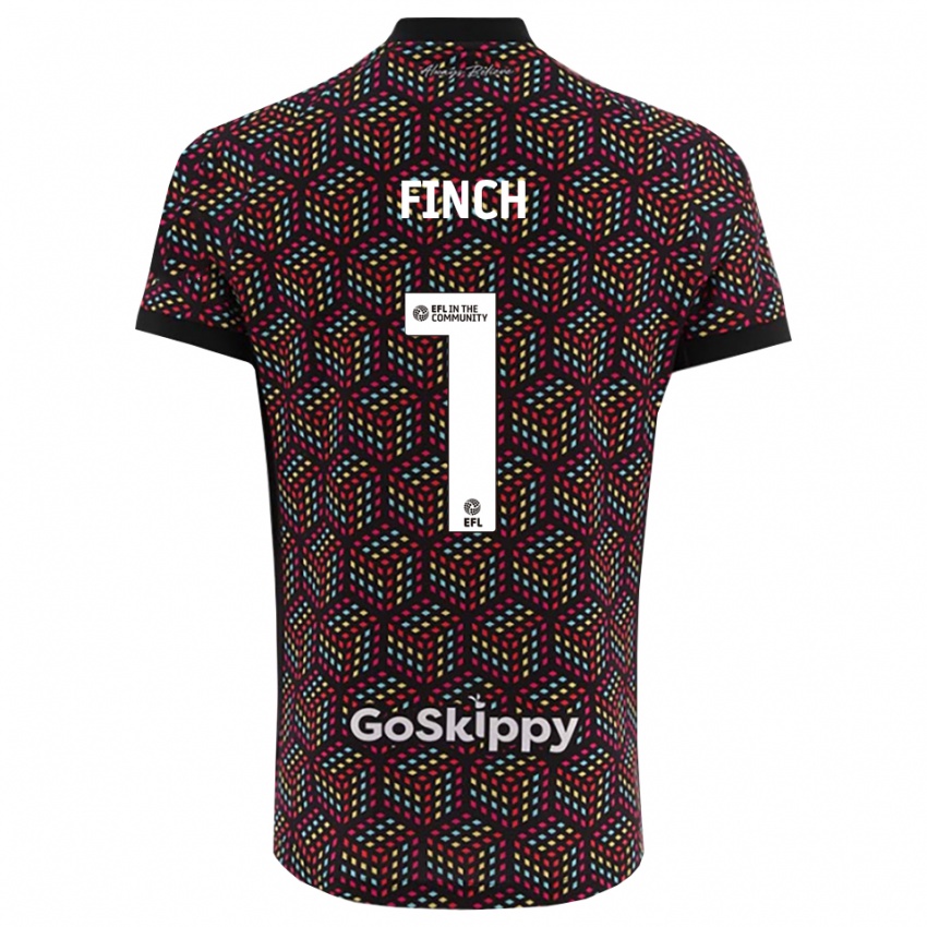 ילדים איזק פינץ׳ #1 שחור לבן חולצת שוער 2025/26 חולצה קצרה