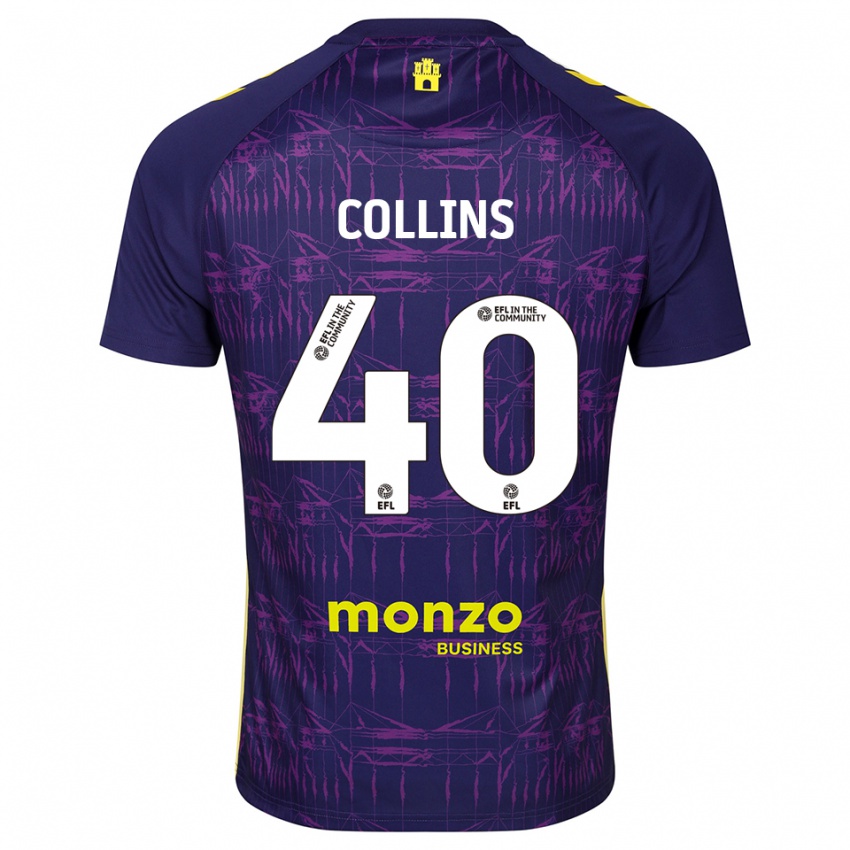 ילדים ברדלי קולינס #40 סגול צהוב חולצת שוער 2025/26 חולצה קצרה