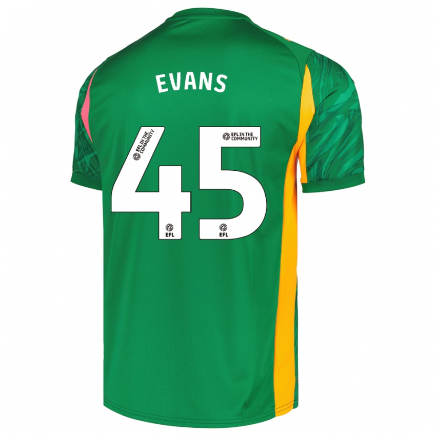 ילדים Harry Evans #45 ירוק ורוד חולצת שוער 2025/26 חולצה קצרה