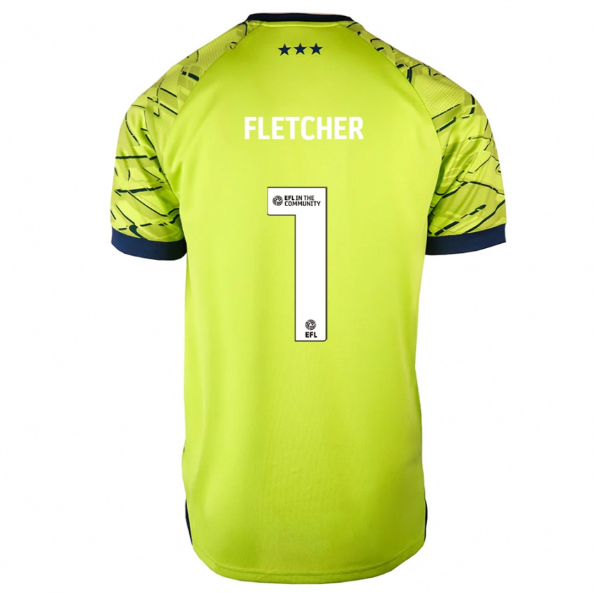 ילדים William Fletcher #1 ירוק צהוב חולצת שוער 2025/26 חולצה קצרה