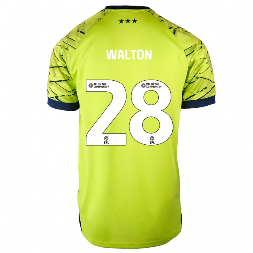 ילדים כריסטיאן וולטון #28 ירוק צהוב חולצת שוער 2025/26 חולצה קצרה
