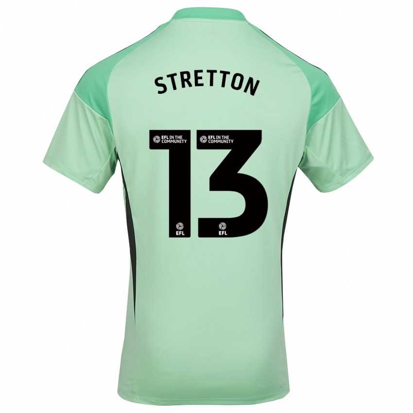 ילדים Leo Stretton #13 ירוק בהיר שחור חולצת שוער 2025/26 חולצה קצרה